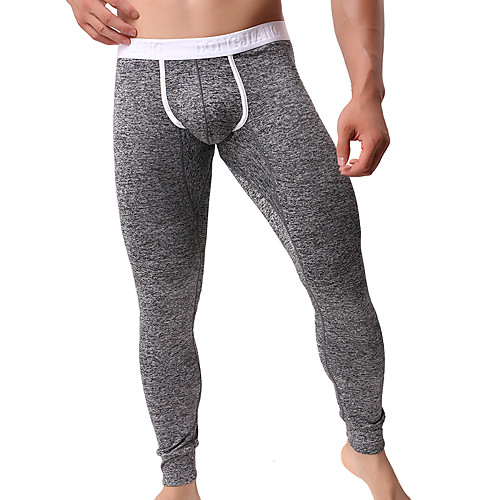 

Men's Normal Cotton Gender Neutral Long Johns Solid Colored Mid Waist