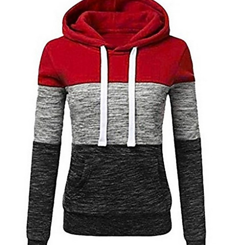

Women's Basic Hoodie - Color Block Black M