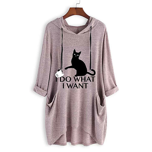 

Women's Casual / Basic Hoodie - Solid Colored Blushing Pink S