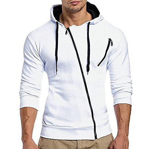 

Men's Casual / Active Hoodie - Color Block Black US34 / UK34 / EU42