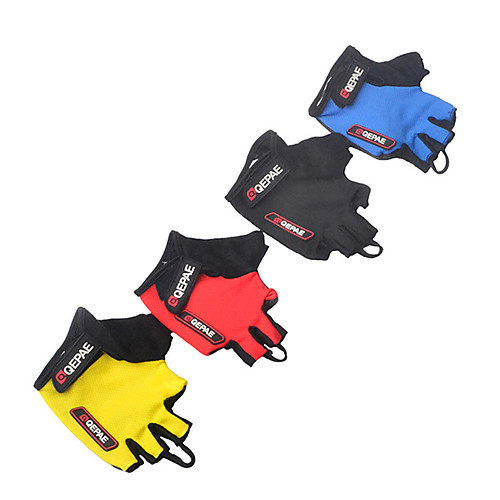 

QEPAE Перчатки для велосипедистов Anti-Shake Пригодно для носки Нескользящий Без пальцев Спортивные перчатки Черный Желтый Красный для Взрослые