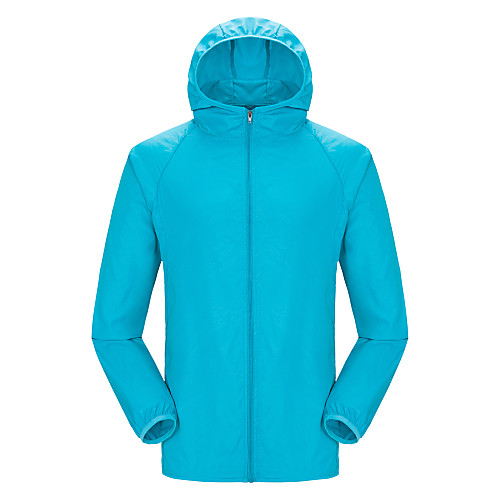 

Women's Hiking Skin Jacket Hiking Jacket Summer Outdoor Windproof Sunscreen UV Resistant Breathable Jacket Top Elastane Single Slider Running Hunting Fishing White / Black / Yellow / Pink / Orange