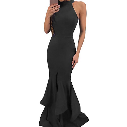 

Women's Bodycon Dress - Solid Colored Black Wine Royal Blue S M L XL
