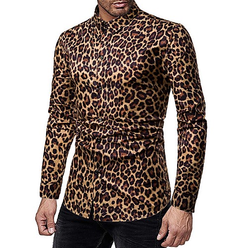 

Муж. Рубашка Леопард Белый