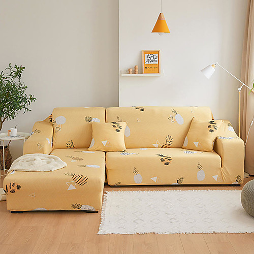 

мультфильм ананасовый принт пыленепроницаемый всесильный чехлы на диван эластичный чехол для дивана супер мягкая ткань чехол для дивана