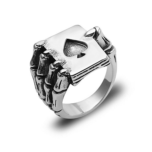 

Couple's Band Ring 1pc Silver Alloy Geometric Punk Trendy Daily Jewelry Geometrical Hope Cool