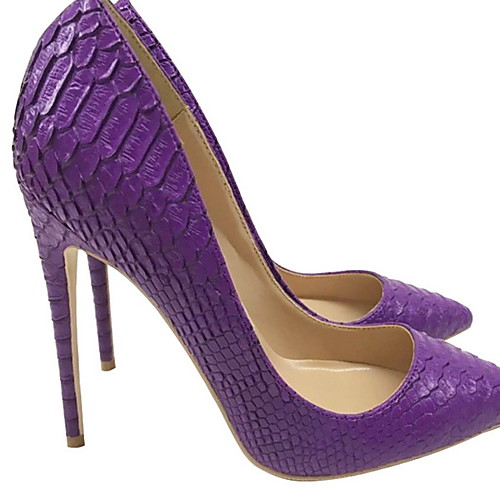 

Women's Heels Stiletto Heel Pointed Toe PU Winter Purple