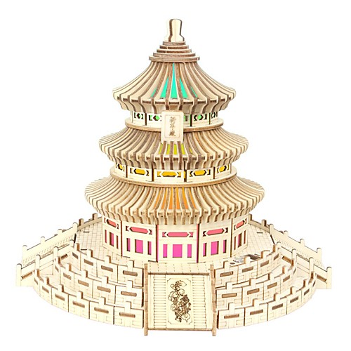 

3D Puzzle Wooden Puzzle Chinese Architecture Simulation Hand-made Wooden 278 pcs Kid's Adults' All Toy Gift