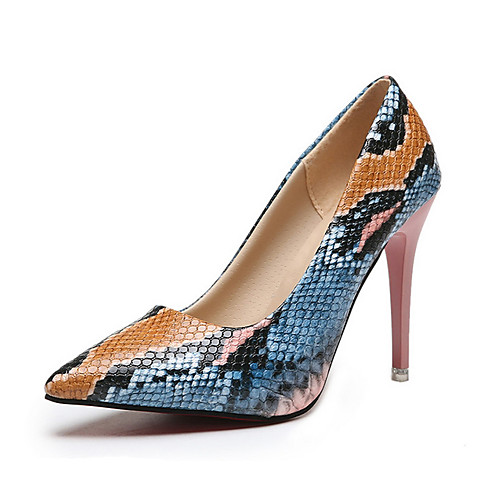 

Women's Heels Stiletto Heel Pointed Toe PU Spring & Fall Green / Pink