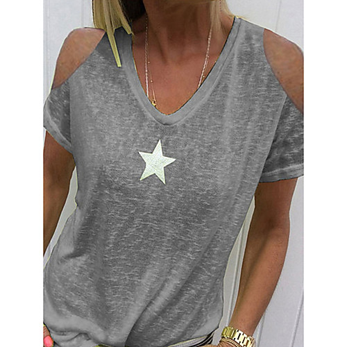

Women's Daily T-shirt - Geometric Light Blue