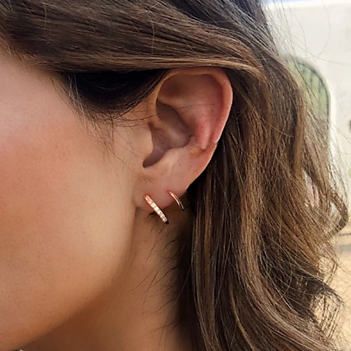 

Women's Ear Piercing Earrings Vintage Style Precious Earrings Jewelry Gold / White / Rose Gold For Engagement Daily Prom Club Bar
