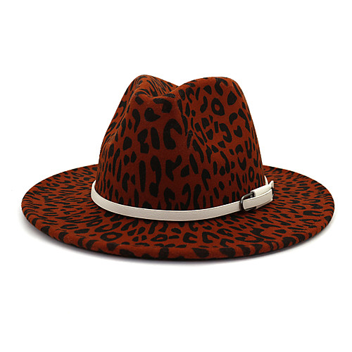 

Unisex Party Cotton Bucket Hat-Leopard Wine Army Green Camel