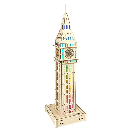 

3D Puzzle Wooden Puzzle Big Ben Simulation Hand-made Wooden 63 pcs Kid's Adults' All Toy Gift