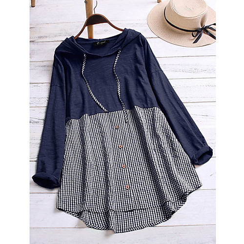 

Women's Daily Blouse - Color Block Orange