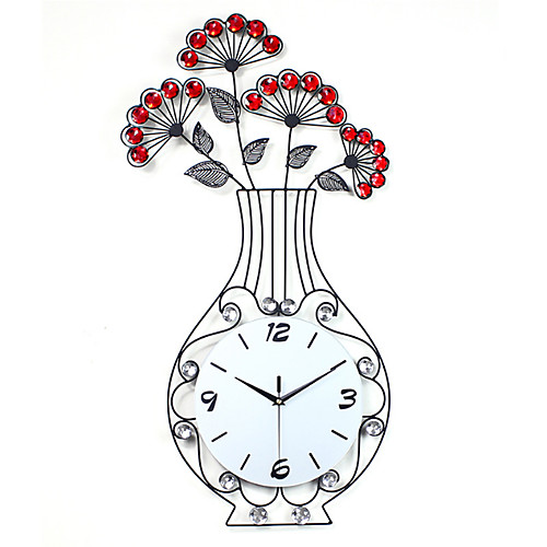 

Современный минималистский сад ваза настенные часы гостиная большая европейская творческая личность часы бесшумные кварцевые часы домашнего декора