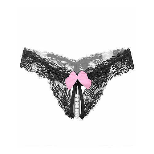 

Women's Lace G-strings & Thongs Panties - Normal Low Waist Black Blushing Pink Fuchsia One-Size