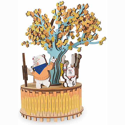 

3D Puzzle Wooden Puzzle Landscape Simulation Hand-made Wooden 54 pcs Kid's Adults' All Toy Gift