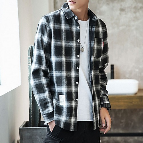 

Men's Daily Shirt - Plaid Black