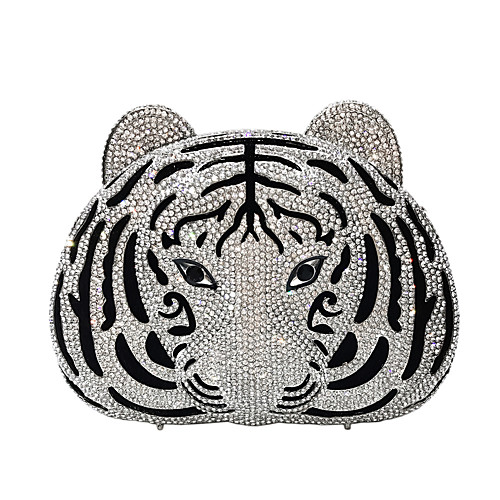 

Women's Crystals / Hollow-out Alloy Evening Bag Animal Gold / Silver