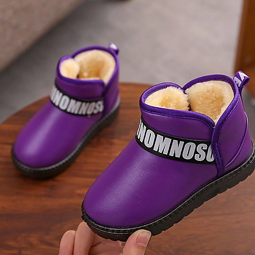 

Girls' Comfort PU Boots Big Kids(7years ) Black / Purple / Gray Winter / Booties / Ankle Boots