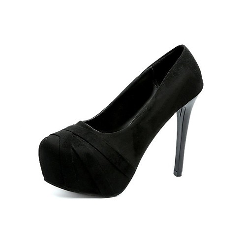 

Women's Heels Stiletto Heel Pointed Toe Suede Casual / Minimalism Spring & Fall / Spring & Summer Black / Khaki