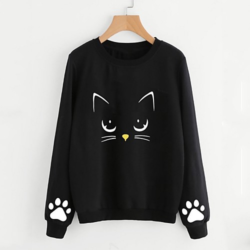 

Women's Casual Sweatshirt - Print Black S