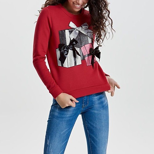 

Women's Casual Sweatshirt - Print Black S