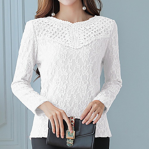 

Women's Daily Blouse - Solid Colored Black