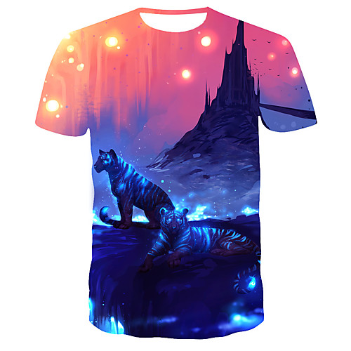 

Men's Daily T-shirt - 3D Print Blue