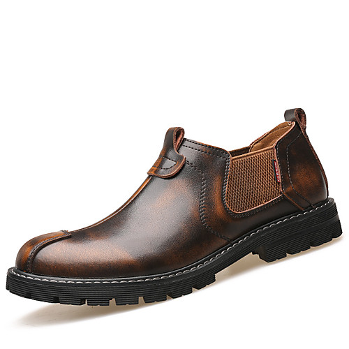 

Men's Leather Shoes Leather / Cowhide Spring & Summer / Fall & Winter Business / Casual Boots Breathable Booties / Ankle Boots Black / Brown