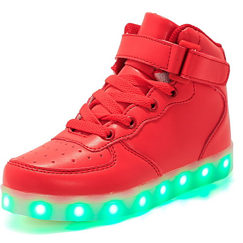 

Girls' LED / Comfort PU Sneakers Little Kids(4-7ys) Running Shoes Red / Gold / White Winter