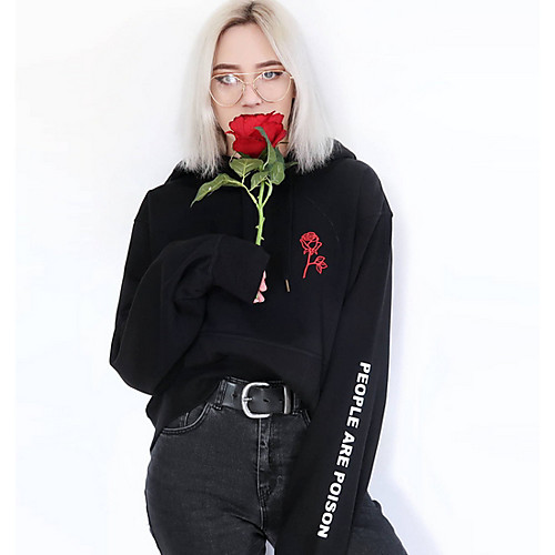 

Women's Basic Hoodie - Letter Black S