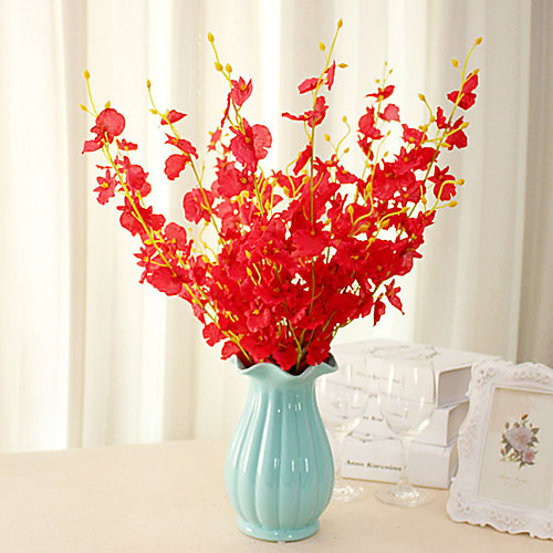 

1 шт. В европейском стиле украшения гостиной искусственный цветок 5 вилок танцы орхидеи 92 см