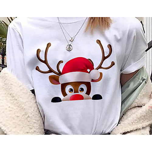 

Women's Daily T-shirt - Cartoon White