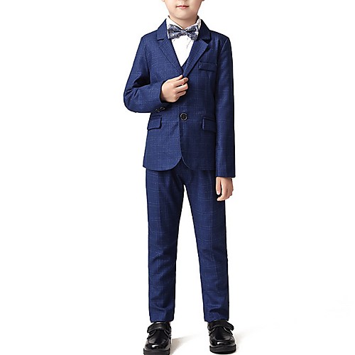 

Dark Navy Polyester Ring Bearer Suit - 1 Piece Includes Coat / Vest / Pants