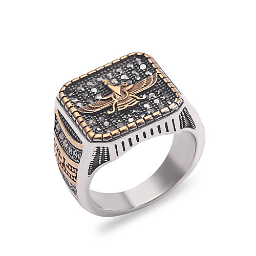 

Men's Band Ring 1pc Gray Alloy Square Punk Daily Jewelry Cool