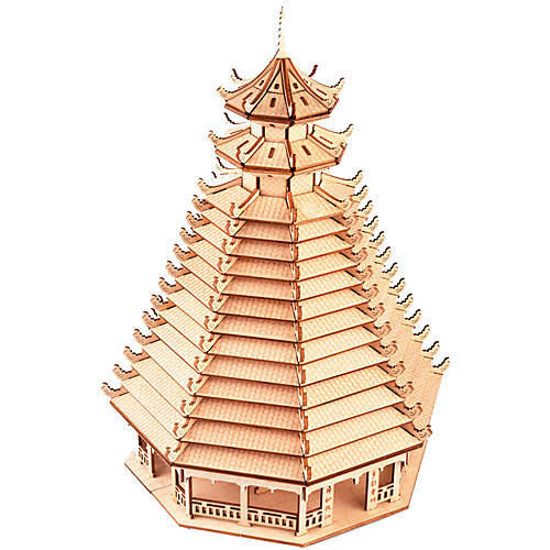 

3D Puzzle Wooden Puzzle Chinese Architecture Simulation Hand-made Wooden 264 pcs Kid's Adults' All Toy Gift