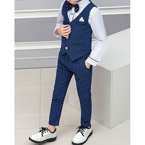 

Black / Dark Navy Polyester Ring Bearer Suit - 1 Piece Includes Vest / Shirt / Pants