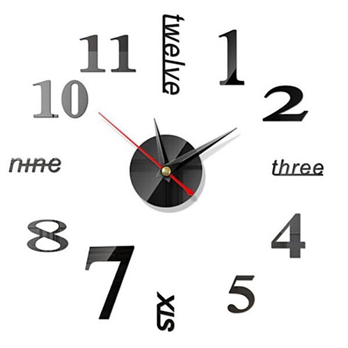 

часы часы настенные часы 3d diy акриловые зеркало наклейки украшения дома гостиная