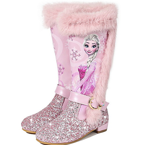 

Girls' Comfort PU Boots Big Kids(7years ) Blue / Pink Winter / Knee High Boots