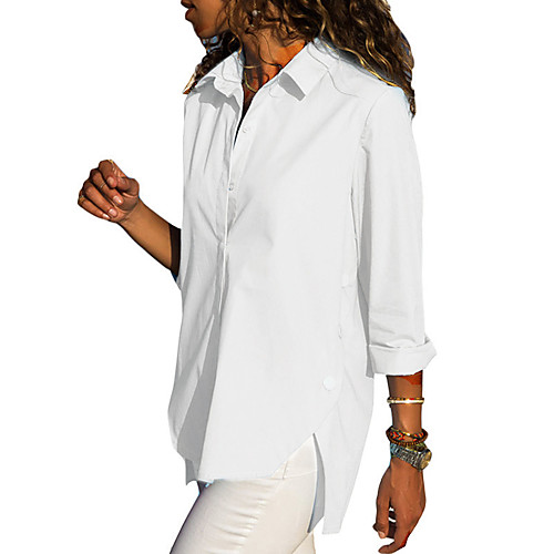 

Women's Daily Shirt - Solid Colored White