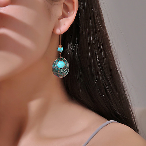 

Women's Ear Piercing Earrings Sculpture Flower Earrings Jewelry Turquoise For Graduation Daily Carnival Prom Street