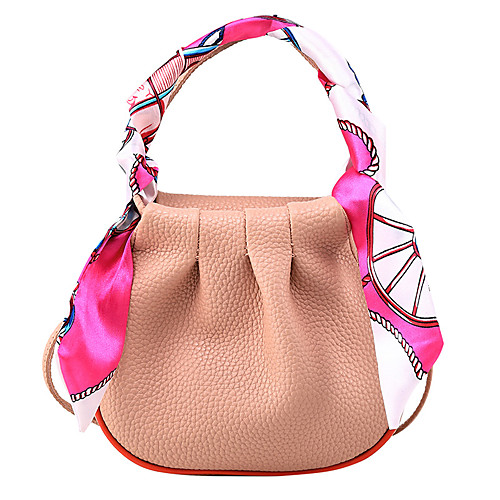 

Women's Sashes / Ribbons PU Top Handle Bag Solid Color Black / Blushing Pink / Almond