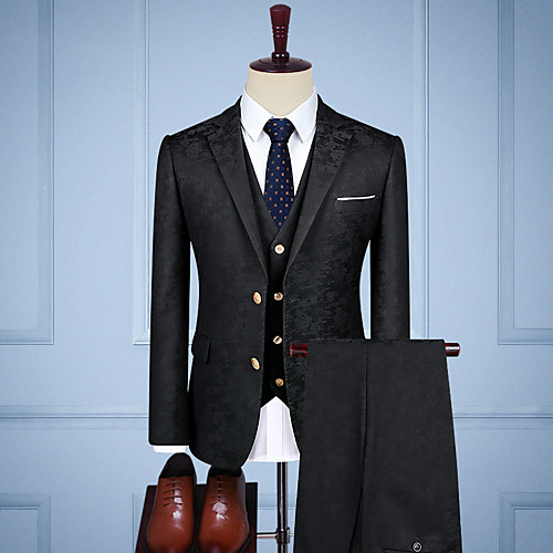 

Black vintage jacquard Custom Suit