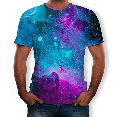 

Men's Daily T-shirt - 3D Print Blue