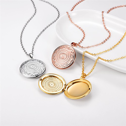 

Women's Pendant Necklace Lockets Necklace Necklace Romantic Fashion Copper Rose Gold Gold Silver 55 cm Necklace Jewelry 1pc For Wedding Engagement Gift Daily Festival / Charm Necklace