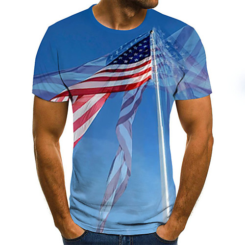 

Men's Daily T-shirt - 3D Print Blue
