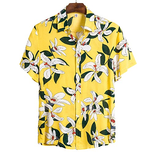 

Men's Daily Shirt - Geometric Yellow