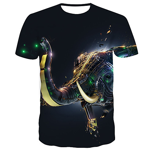 

Men's Daily T-shirt - 3D Print Navy Blue