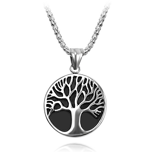 

Men's Pendant Necklace Classic Mini Simple Chrome Silver 60 cm Necklace Jewelry 1pc For Daily